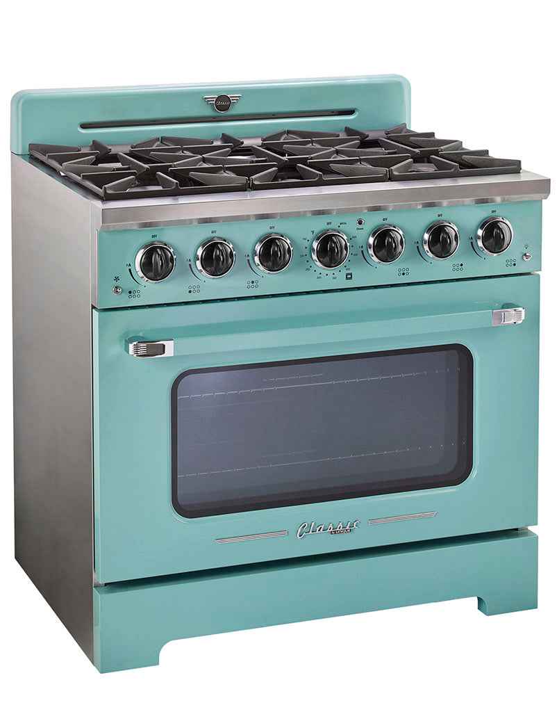 Classic Retro by Unique 36” Pro Convection Gas Range