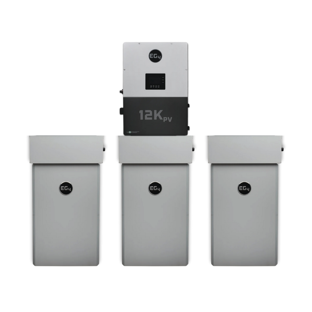 Onduleur hybride EG4 12kPV + batterie murale EG4 14,3 kWh tous temps