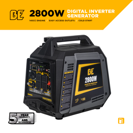 BE Power BE2800I 2,800 Watt Digital Inverter Generator