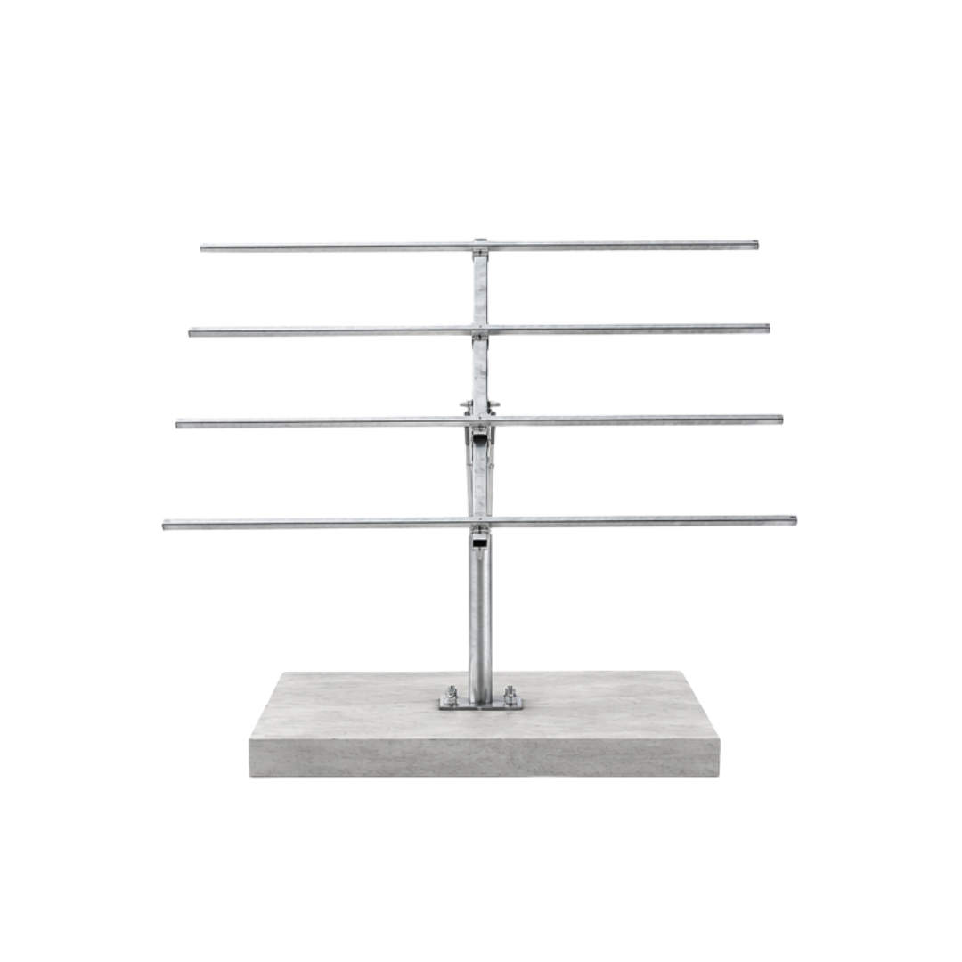 Kit de montage sur poteau réglable PM-81012 pour panneaux solaires de 8, 10 ou 12 pouces - Poteaux inclus