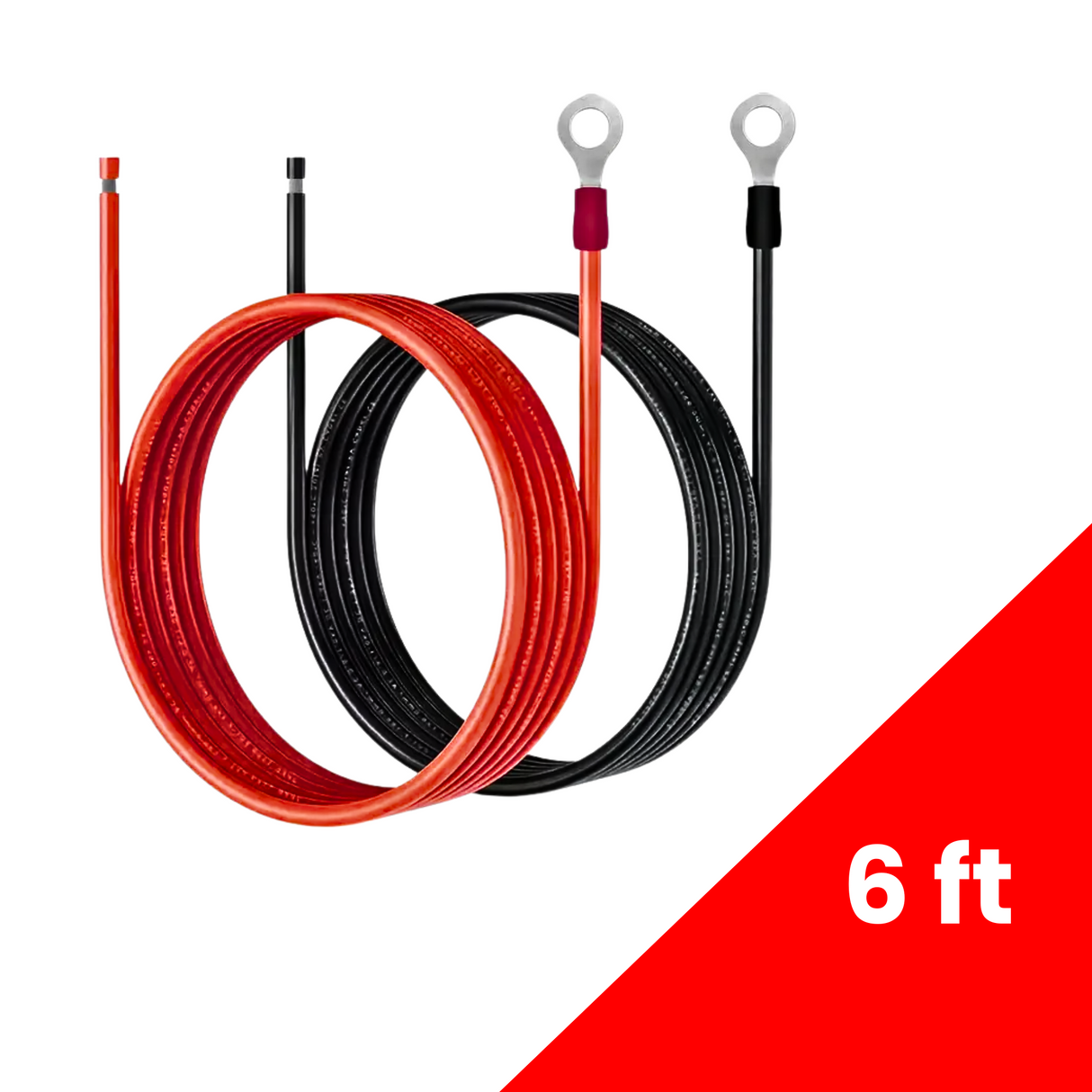Battery Inverter Cable Set 10 AWG – 6 ft - Canadian Off Grid