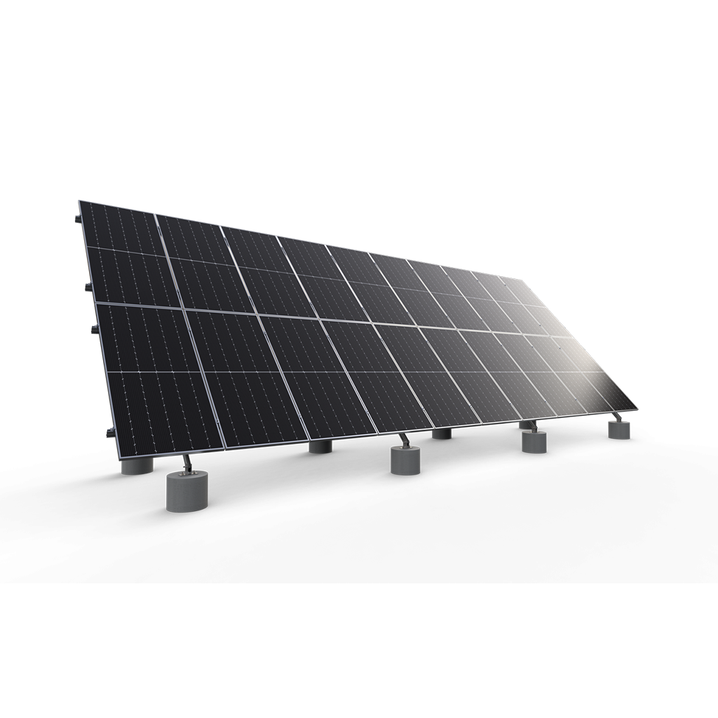 Fast-Rack GMX Ground Mount for 8 x LONGi 505w Bifacial Solar Panels