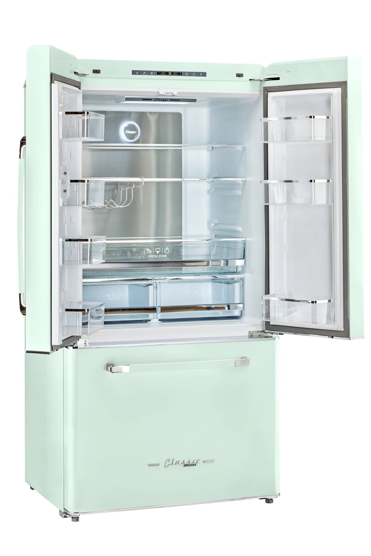 Classic Retro by Unique 595L AC French Door Refrigerator (21.4 Cu/Ft) - Canadian Off Grid