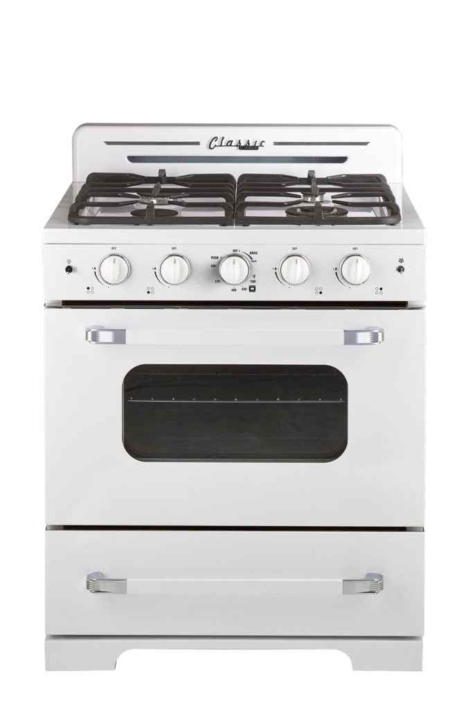 Classic Retro by Unique 30” Convection Gas Range (Electronic Ignition)