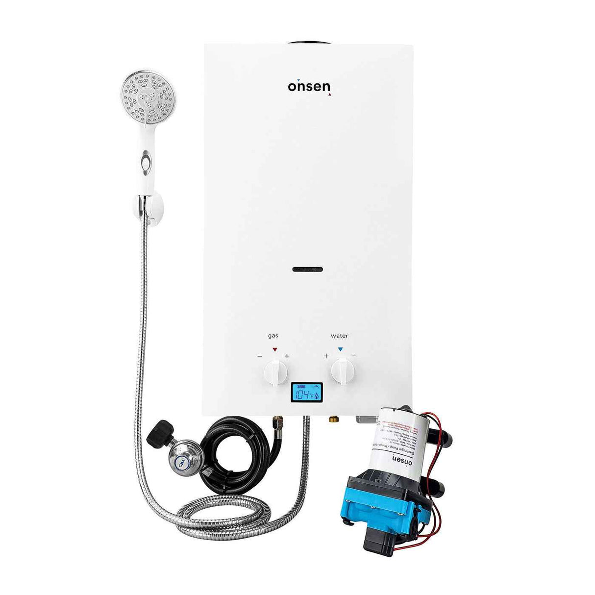 Onsen 10L Outdoor Propane Portable Tankless Water Heater (w/ Pump Bundle)