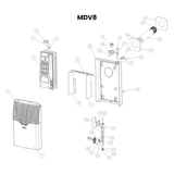 Armoire de remplacement pour chauffage mural à ventilation directe Martin MDV MDV20