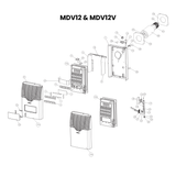 Plaque de montage extérieure de remplacement pour chauffage mural à ventilation directe Martin MDV MDV8–12