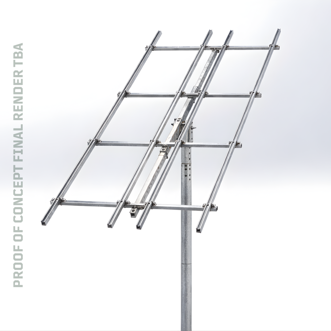PM-81012 Adjustable Pole Mount Solar Rack Kit for 8, 10, or 12 Panels - Poles Included [Pre-Order]