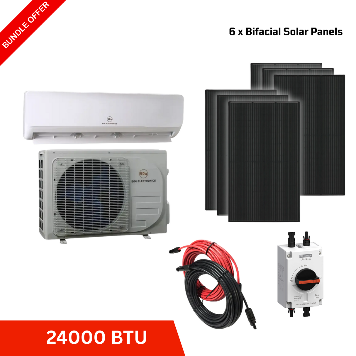 EG4 Solar Air Conditioner Heat Pump Starter Kit | 24000 BTU Direct Solar Input - Canadian Off Grid