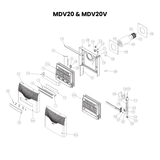 Plaque de montage extérieure de remplacement pour chauffage mural à ventilation directe Martin MDV MDV8–12