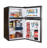 Solstice 87SS de SolFreeze - Réfrigérateur/congélateur solaire haute efficacité 12/24 V CC de 88 litres (3,1 pi³), 2 portes avec serrure