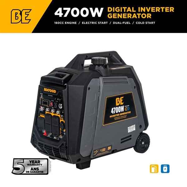 4,700 Watt Dual-Fuel Digital Inverter Generator - BE4700ID