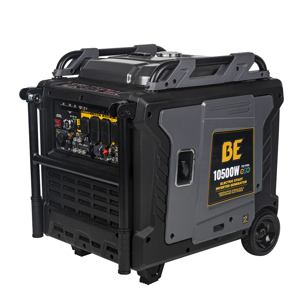 BE Power BE10500IT Tri-Fuel 10,500 Watt Digital Inverter Generator With 2 Wire Start