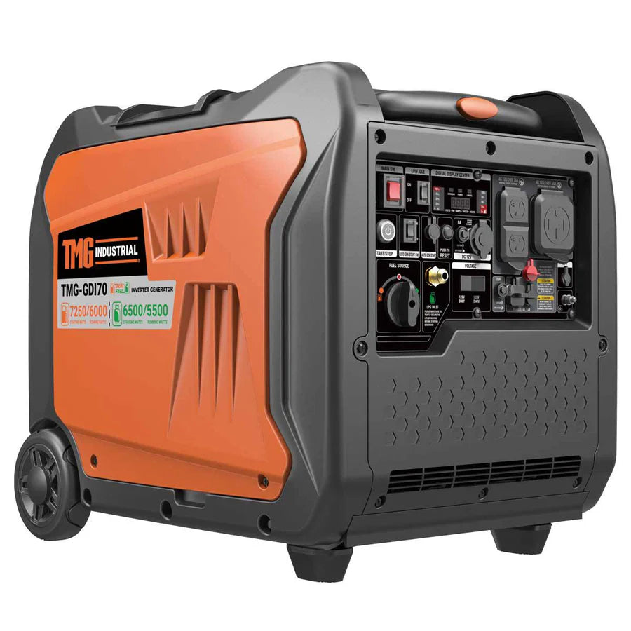 TMG Industrial GDI70 - 7250W Portable Dual Fuel Inverter Generator - Canadian Off Grid