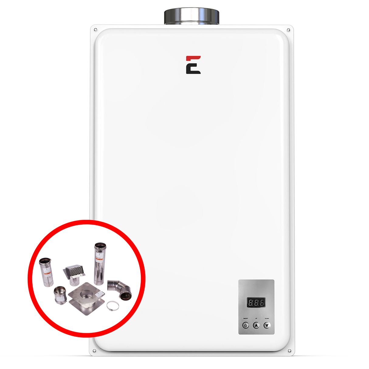 Eccotemp Builder Series Indoor 6.8 GPM Liquid Propane Tankless Water Heater w/ 4" Horizontal Vent Kit - Canadian Off Grid