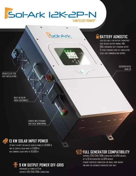 Sol-Ark 12k Hybrid Inverter All In One