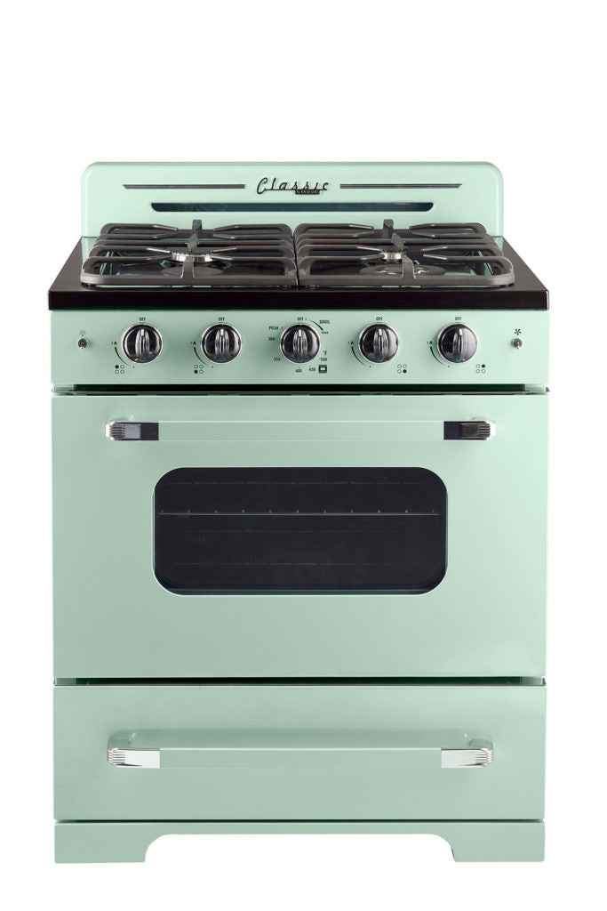 Classic Retro by Unique 30” Convection Gas Range (Electronic Ignition)