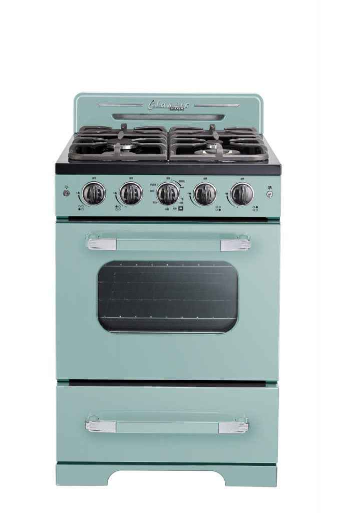 Unique Gas Ranges Classic Retro by Unique 24” Convection Gas Range (Electronic Ignition ...