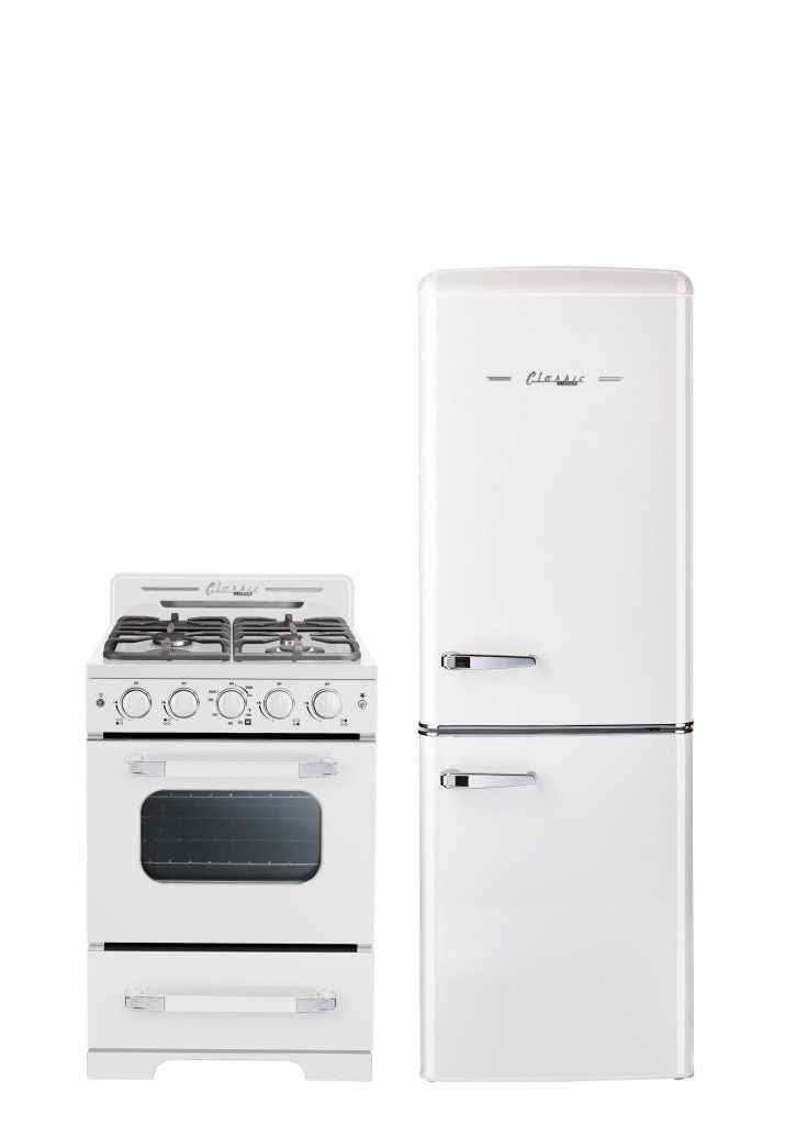 Classic Retro by Unique 7 Cu/Ft Bottom Mount Refrigerator